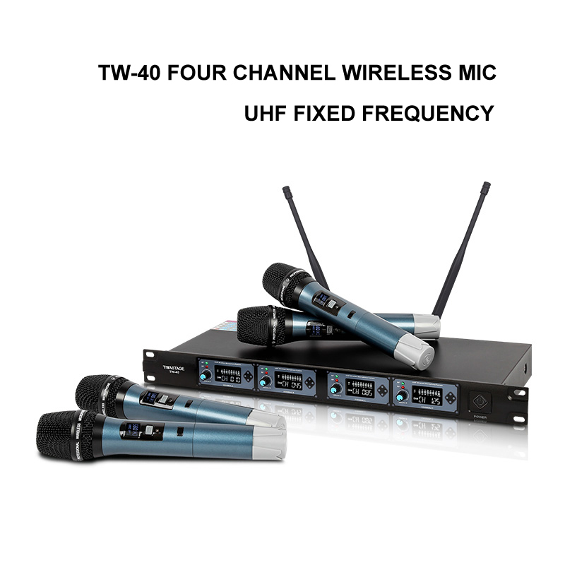 工厂销售TW40 4通道UHF无线麦克风